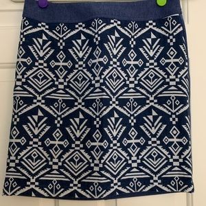 Pixley XS navy and white mini skirt